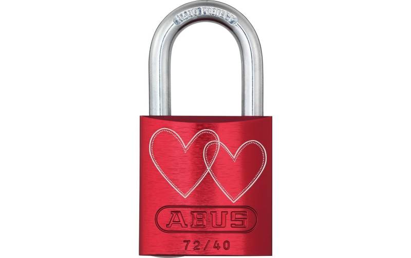 ABUS Vorhängeschloss »72/40 rot LoveLock 4« von Abus