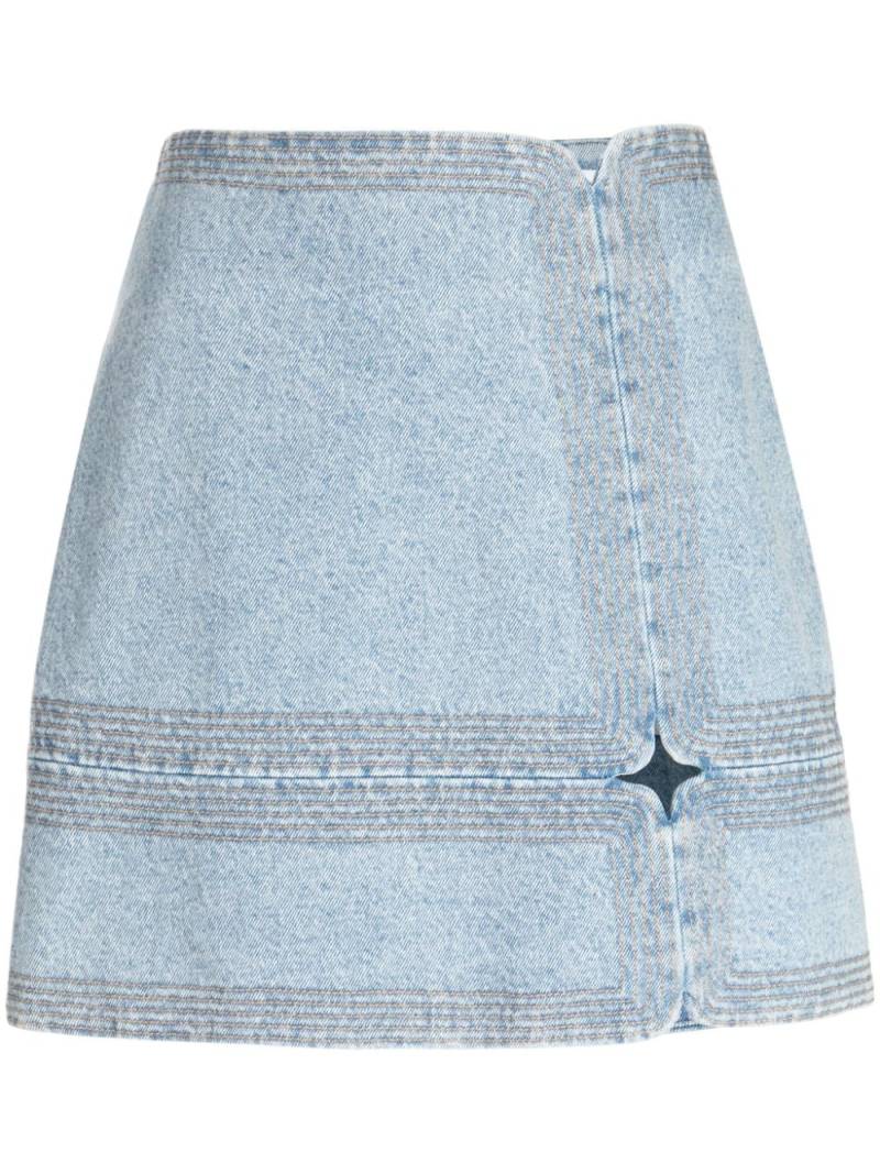 Acler Briar denim miniskirt - Blue von Acler