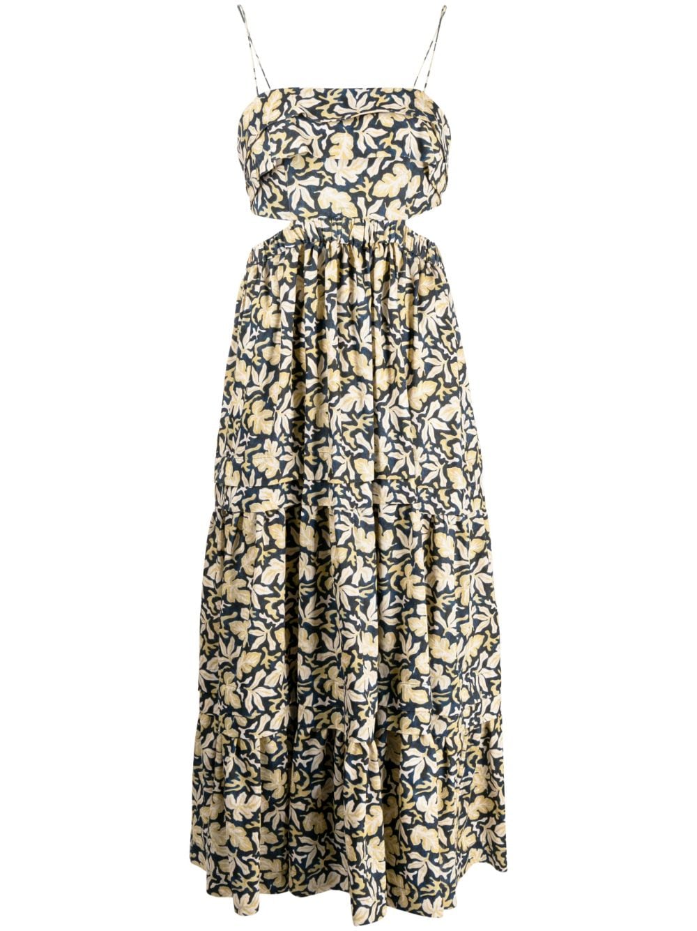 Acler Cranbrook forest-print midi dress - Blue von Acler