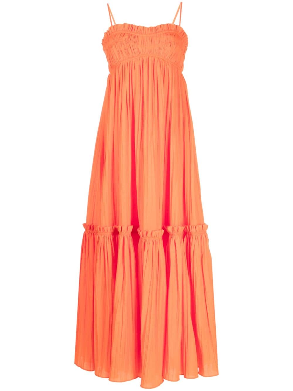 Acler Dartnell smocked maxi dress - Orange von Acler