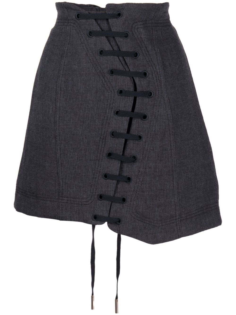 Acler Elmore lace-up miniskirt - Black von Acler