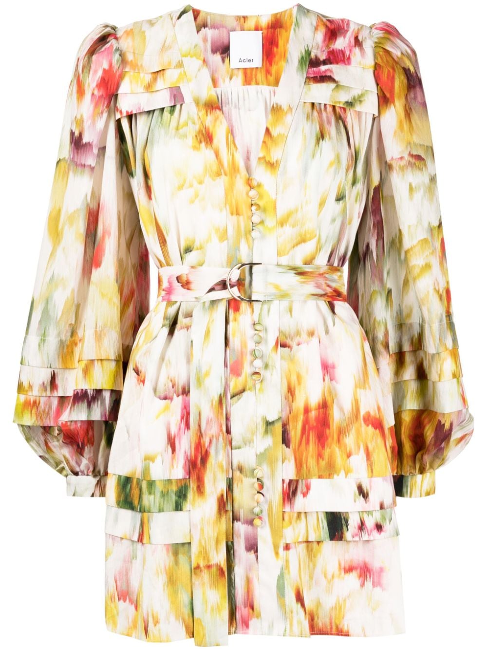 Acler Jensen abstract-print dress - Multicolour von Acler
