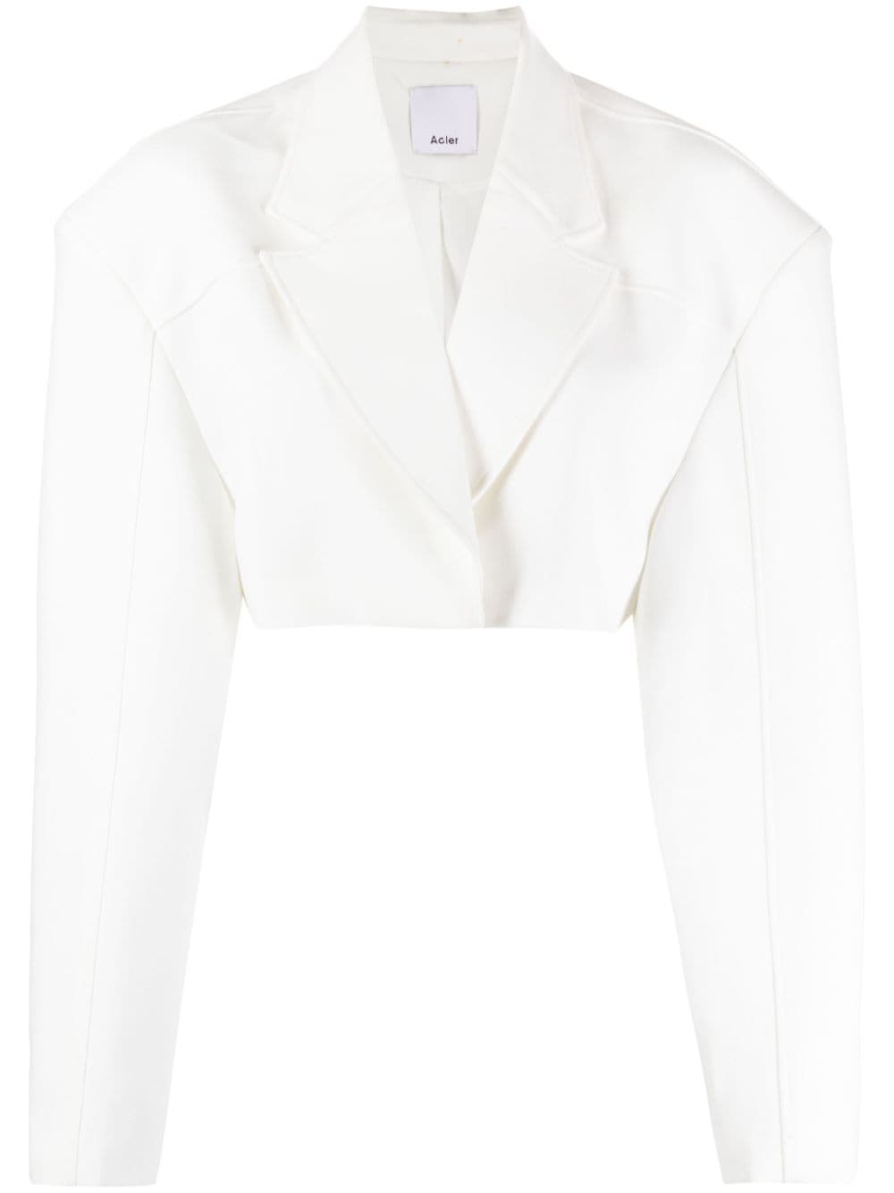 Acler Leopold cropped jacket - White von Acler