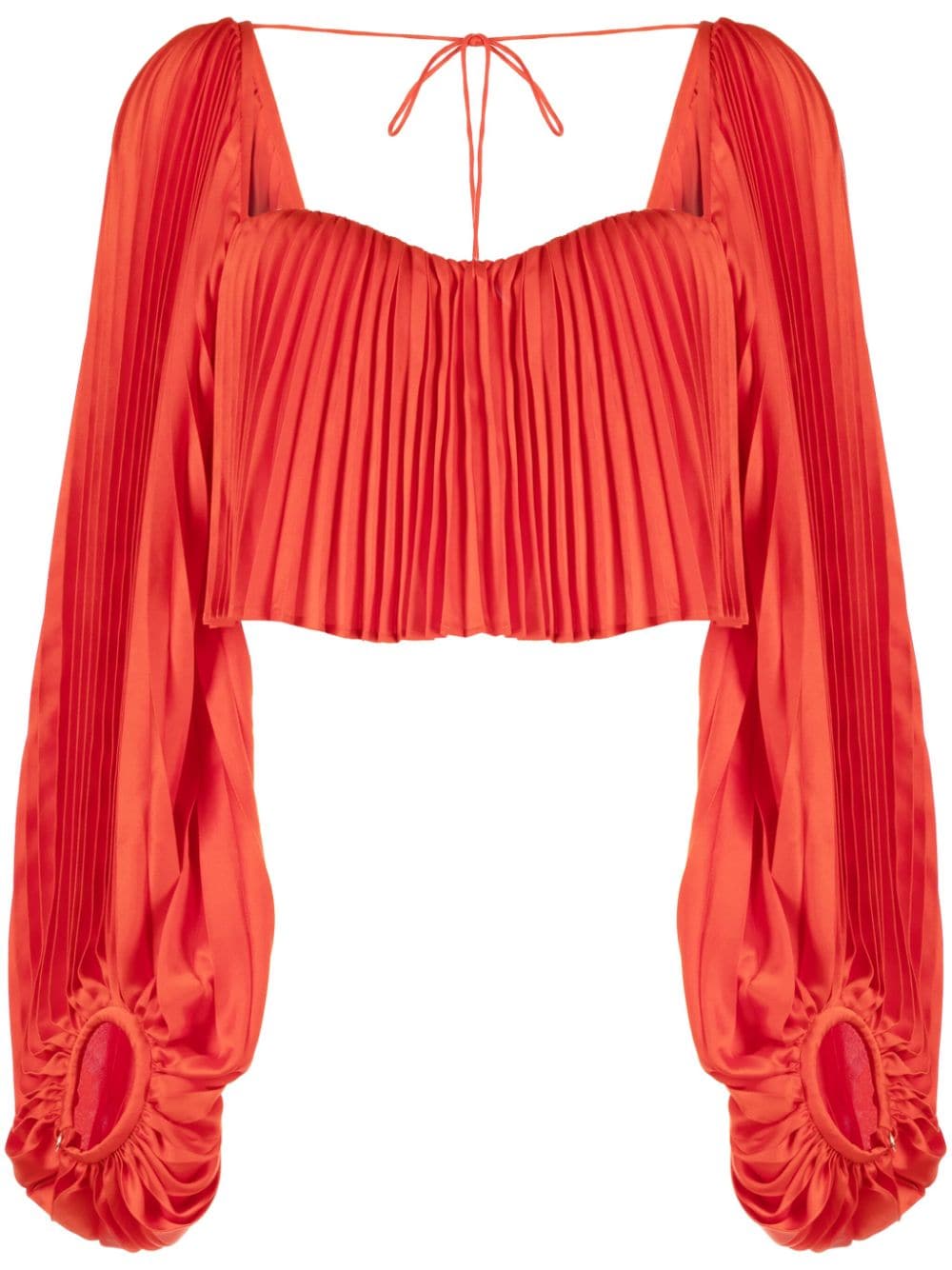 Acler Moston pleated cropped blouse - Orange von Acler