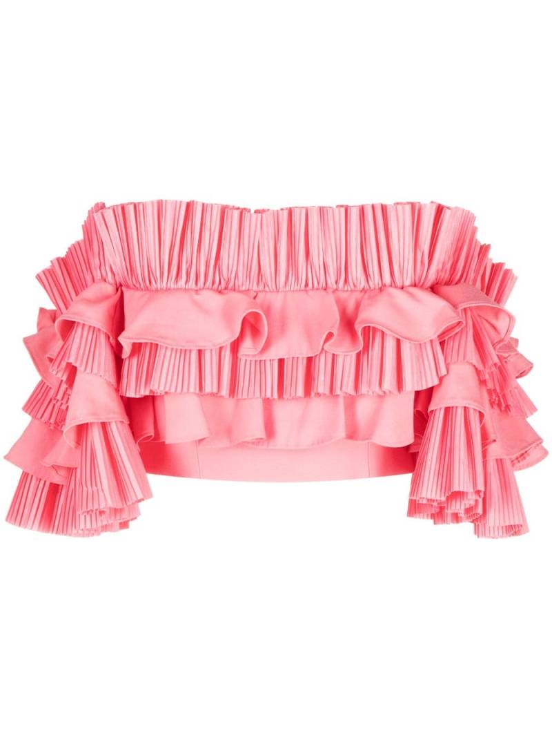 Acler Radford ruffled off-shoulder top - Pink von Acler