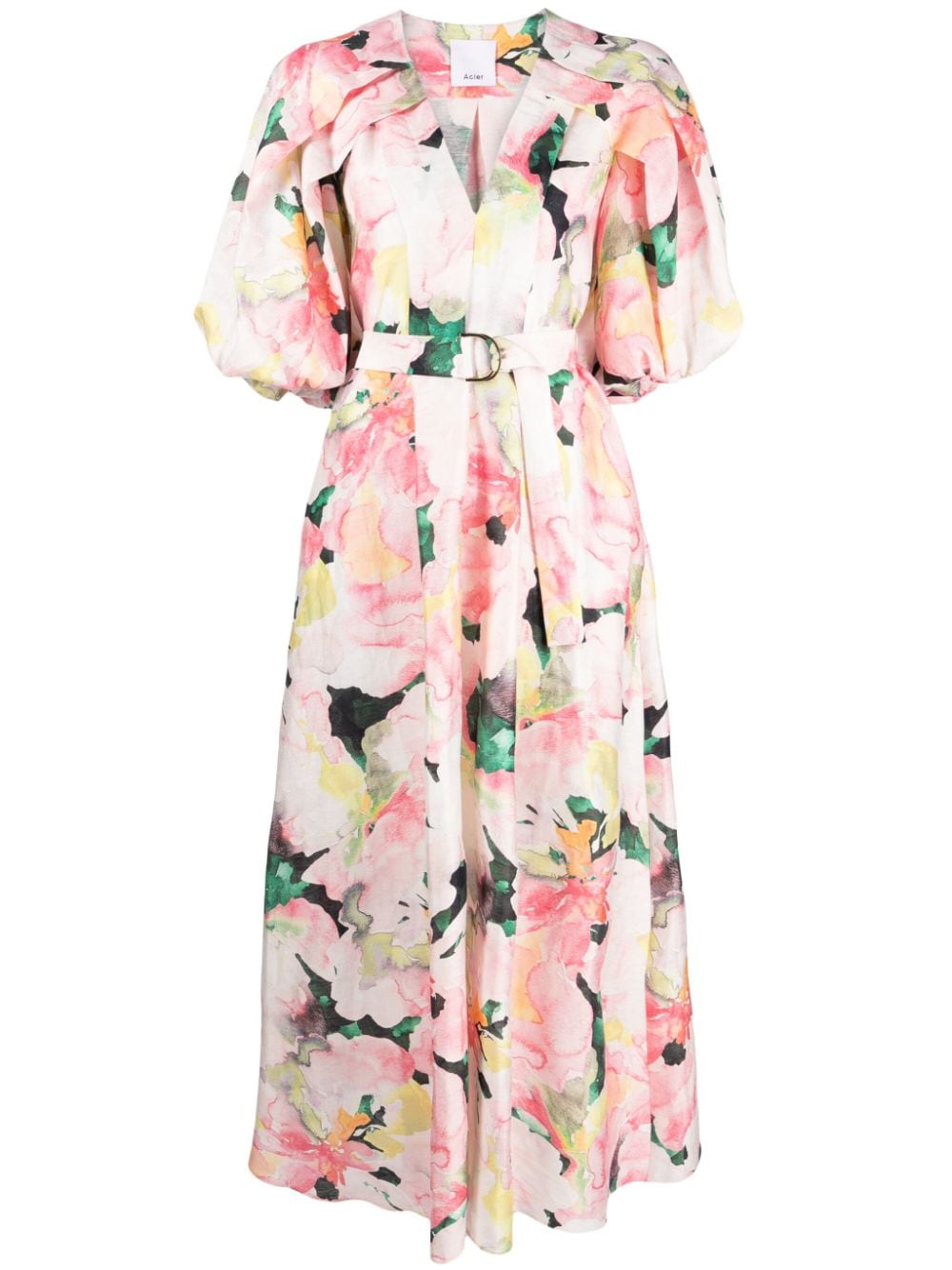Acler floral-print tied-waist dress - Multicolour von Acler