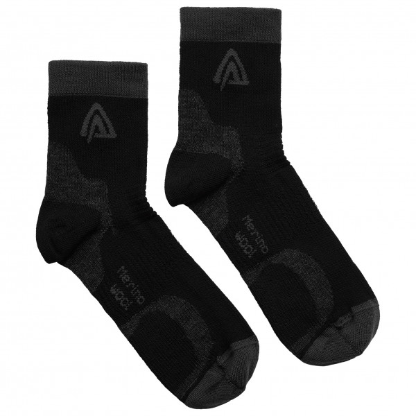 Aclima - Running Socks 2-Pack - Merinosocken Gr 36-39 schwarz von Aclima