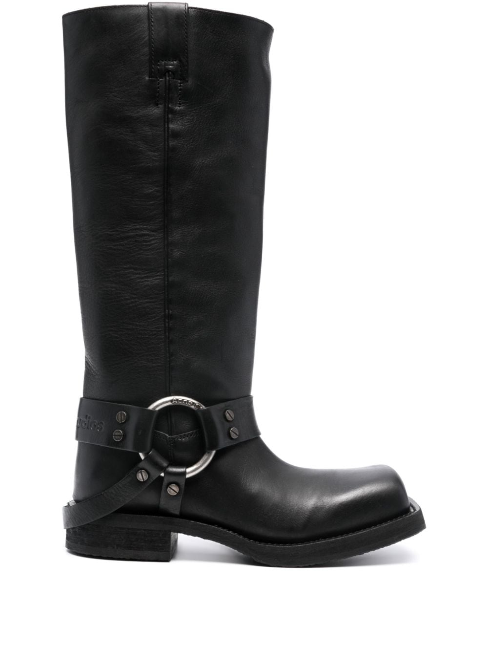 Acne Studios 30mm square-toe leather boots - Black von Acne Studios