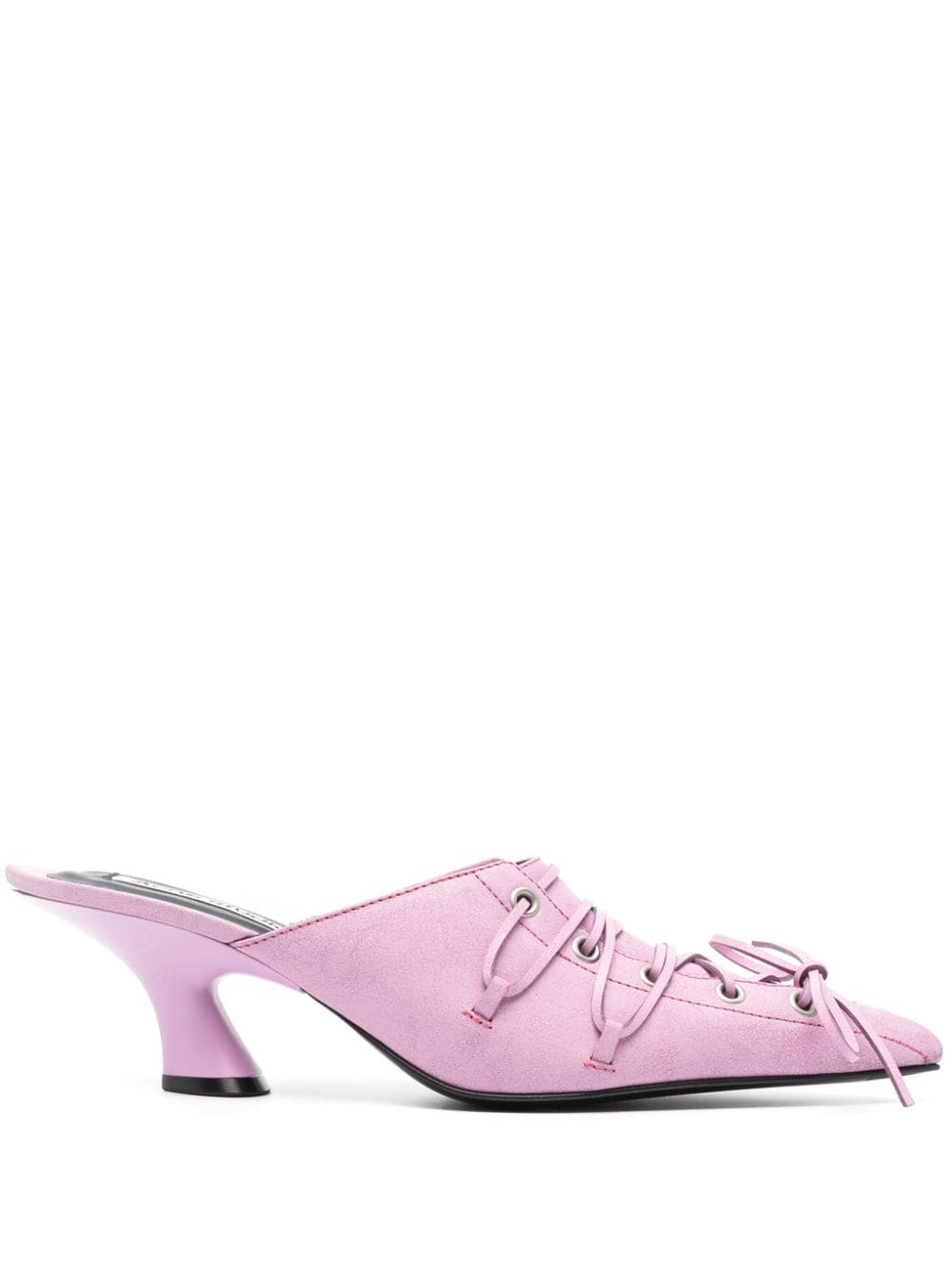 Acne Studios 60mm lace-up leather mules - Pink von Acne Studios