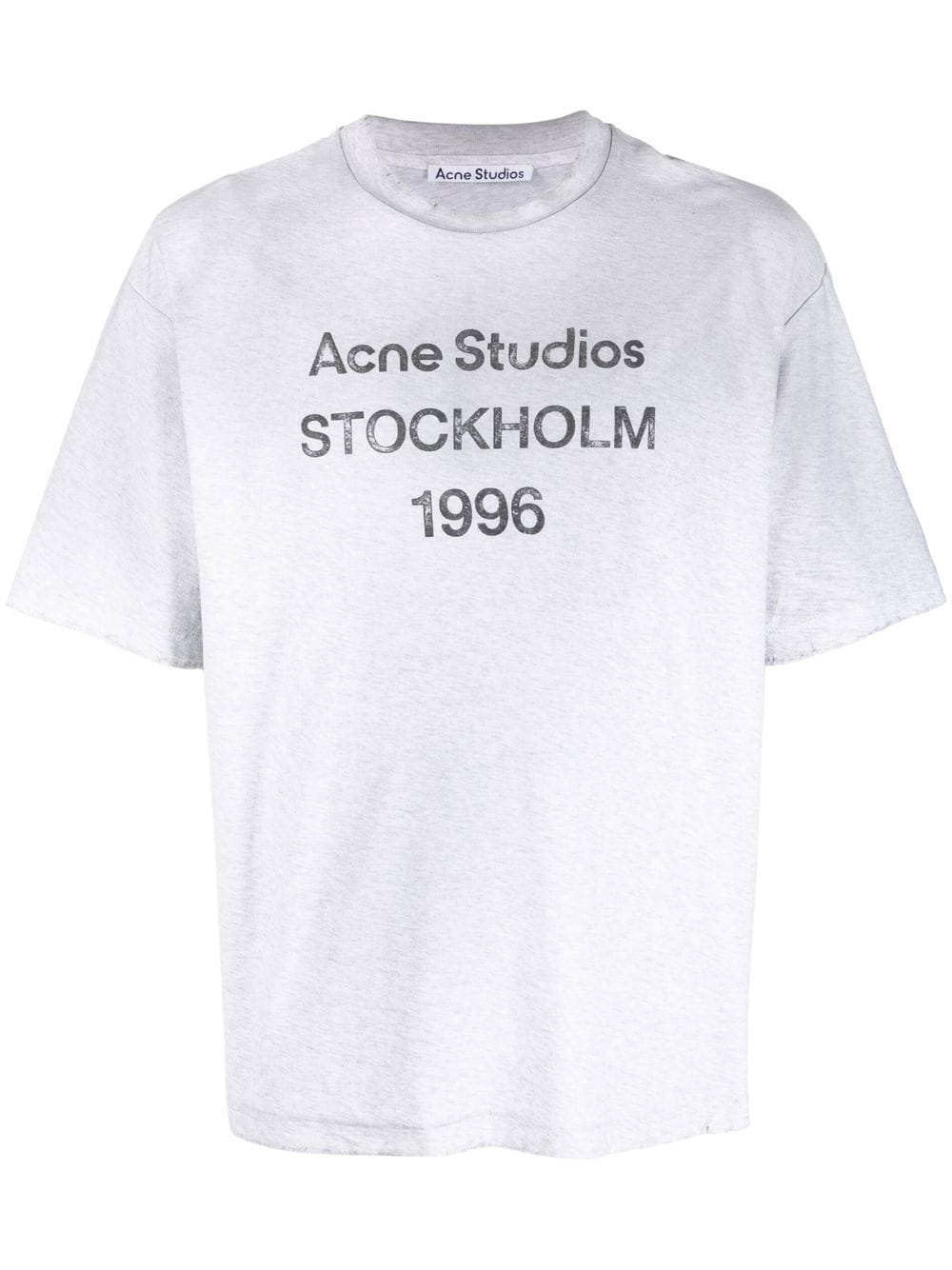 Acne Studios Logo Stockholm 1996-print T-shirt - Grey von Acne Studios