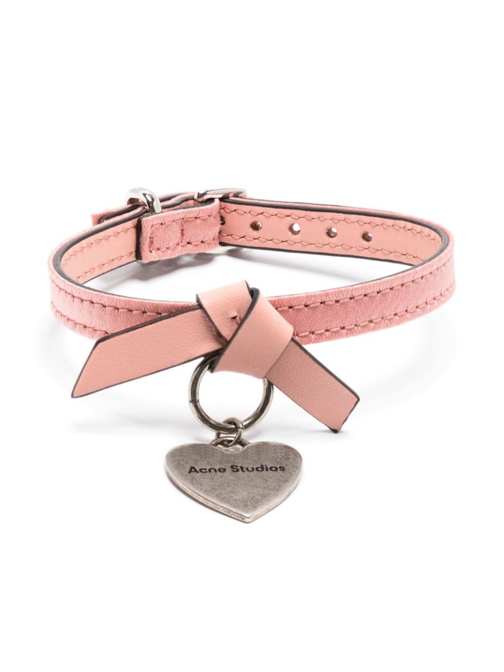 Acne Studios Musubi charm leather bracelet - Pink von Acne Studios