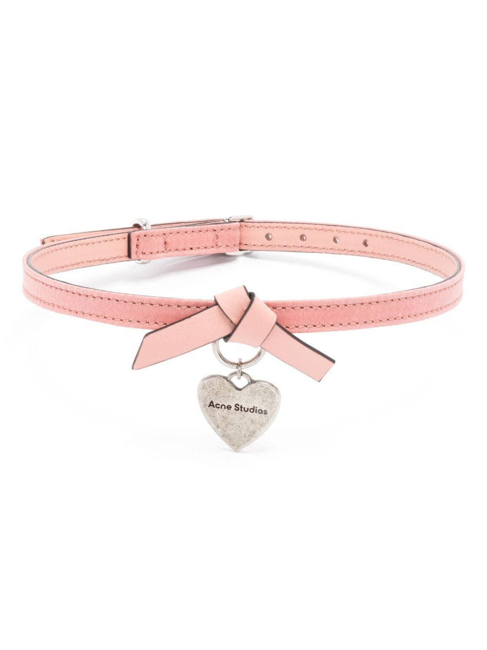 Acne Studios Musubi heart-charm necklace - Pink von Acne Studios