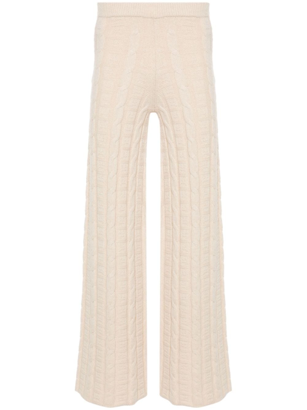 Acne Studios cable-knit flared trousers - Neutrals von Acne Studios