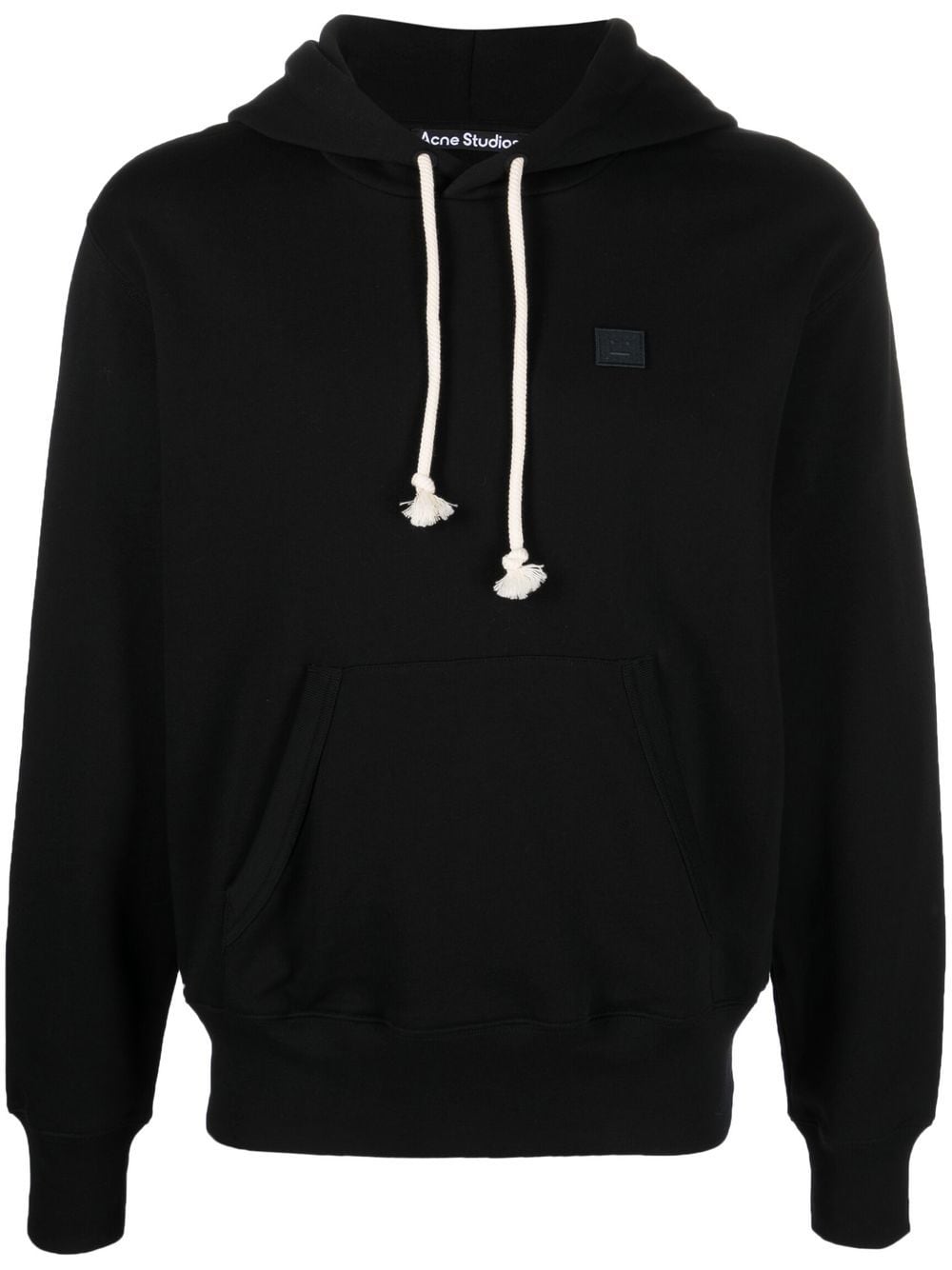 Acne Studios face-patch organic cotton hoodie - Black von Acne Studios