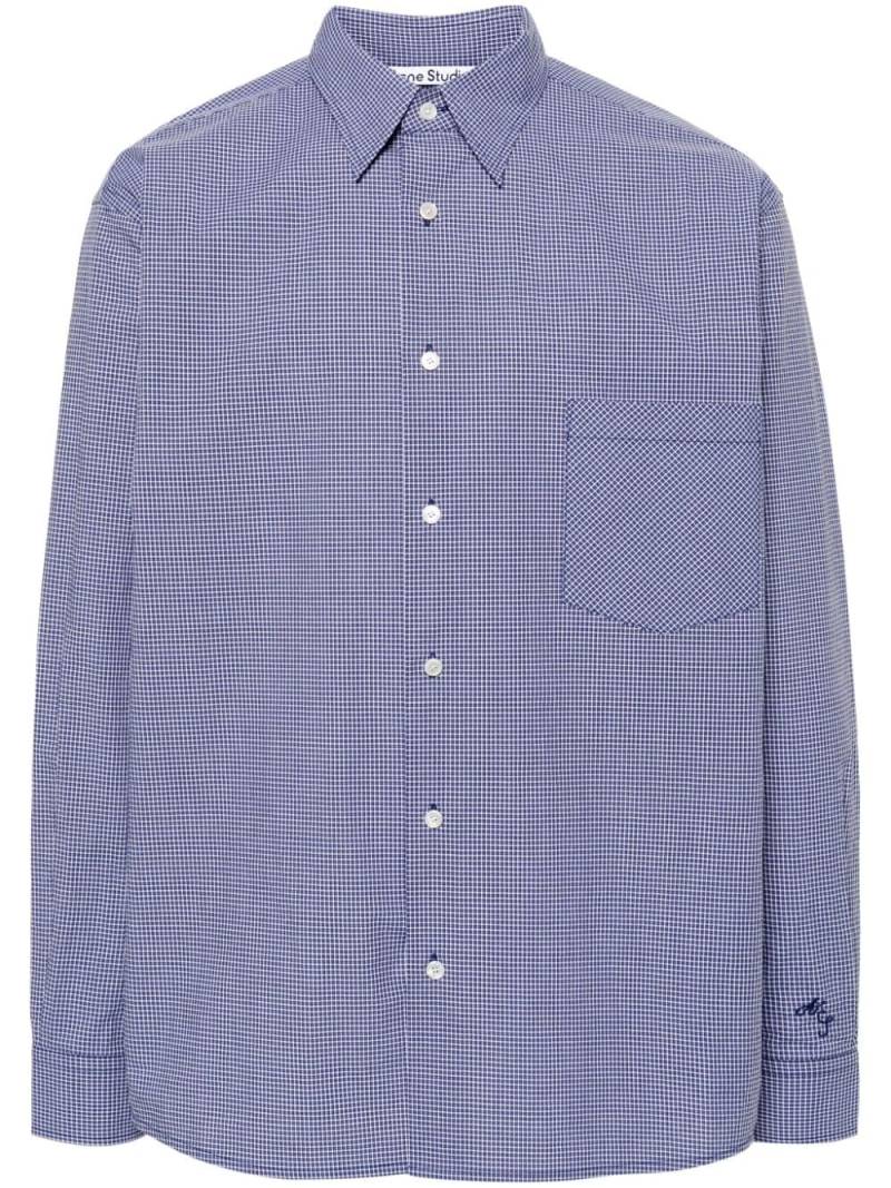 Acne Studios gingham button-down shirt - Blue von Acne Studios