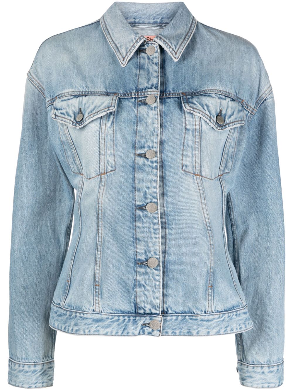 Acne Studios hourglass-silhouette cotton denim jacket - Blue von Acne Studios