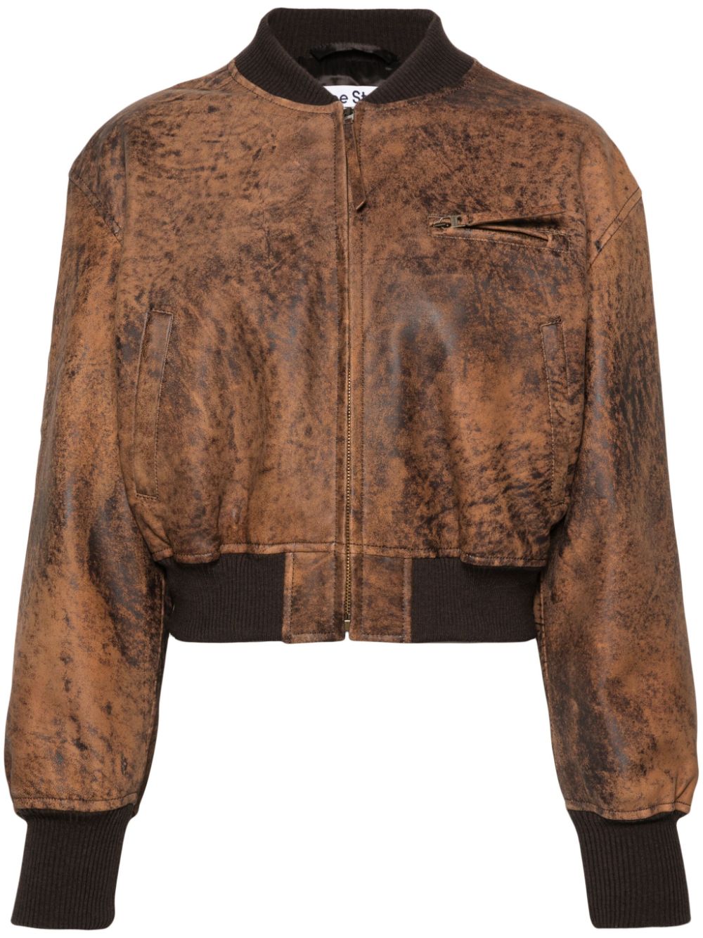 Acne Studios leather bomber jacket - Brown von Acne Studios