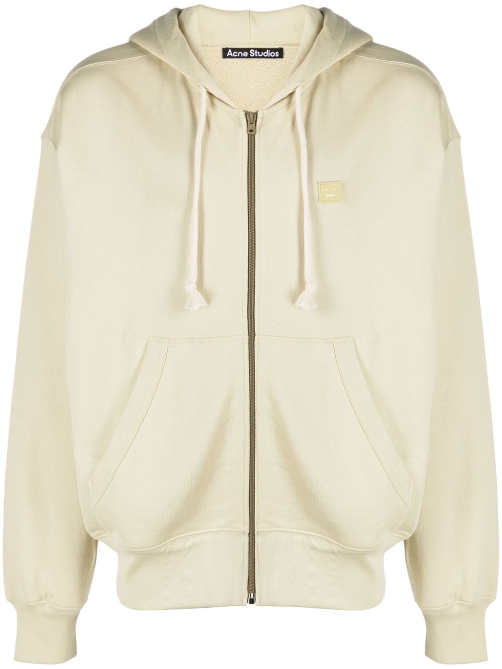 Acne Studios logo-appliqué cotton hooded jacket - Neutrals von Acne Studios