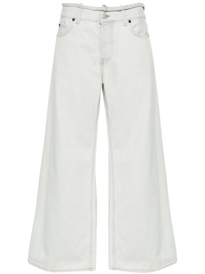 Acne Studios logo-appliqué wide-leg jeans - Blue von Acne Studios