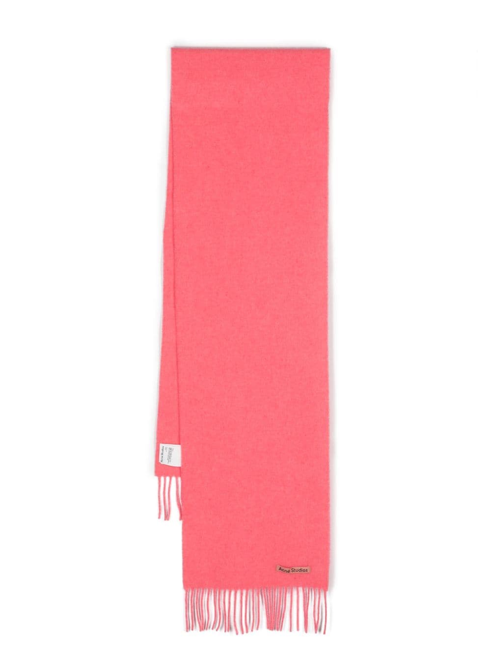 Acne Studios logo-appliqué wool scarf - Pink von Acne Studios