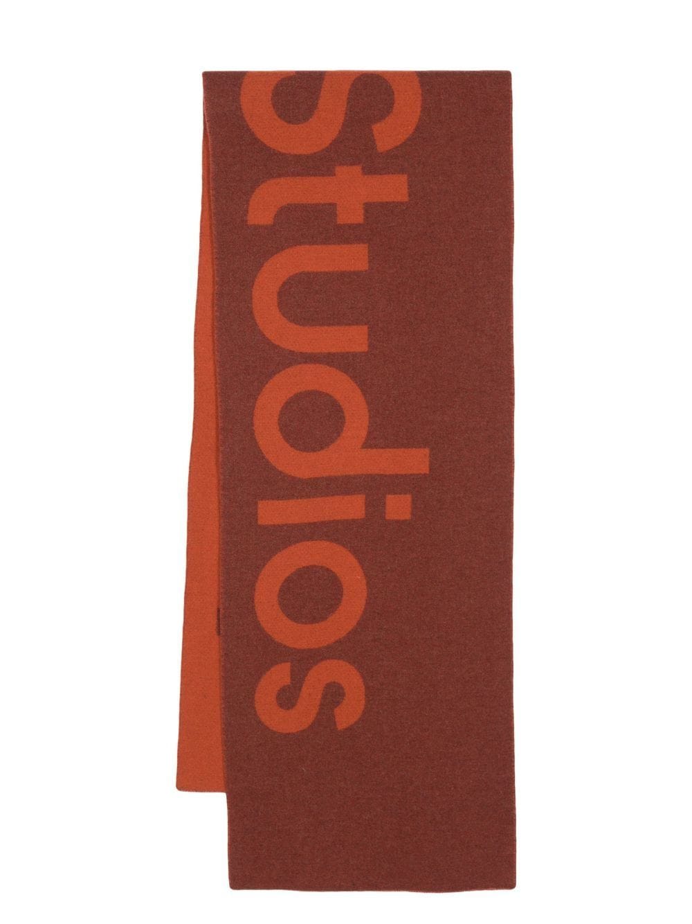Acne Studios logo-knit wool scarf - Orange von Acne Studios