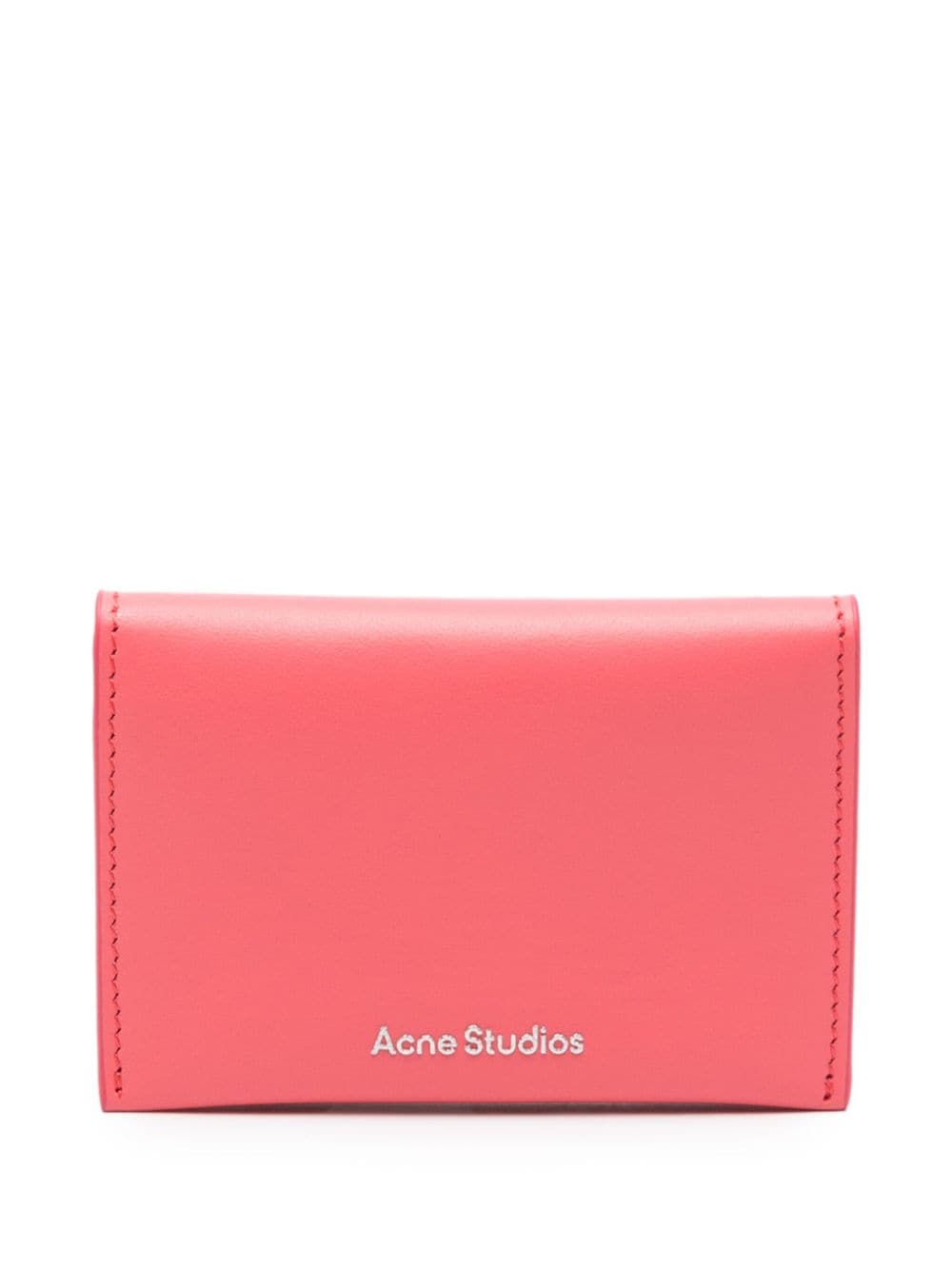 Acne Studios logo-lettering leather cardholder - Pink von Acne Studios