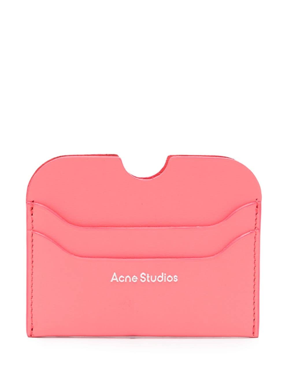 Acne Studios logo-lettering leather cardholder - Pink von Acne Studios
