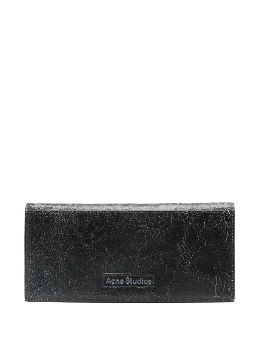 Acne Studios logo-patch leather wallet - Black von Acne Studios