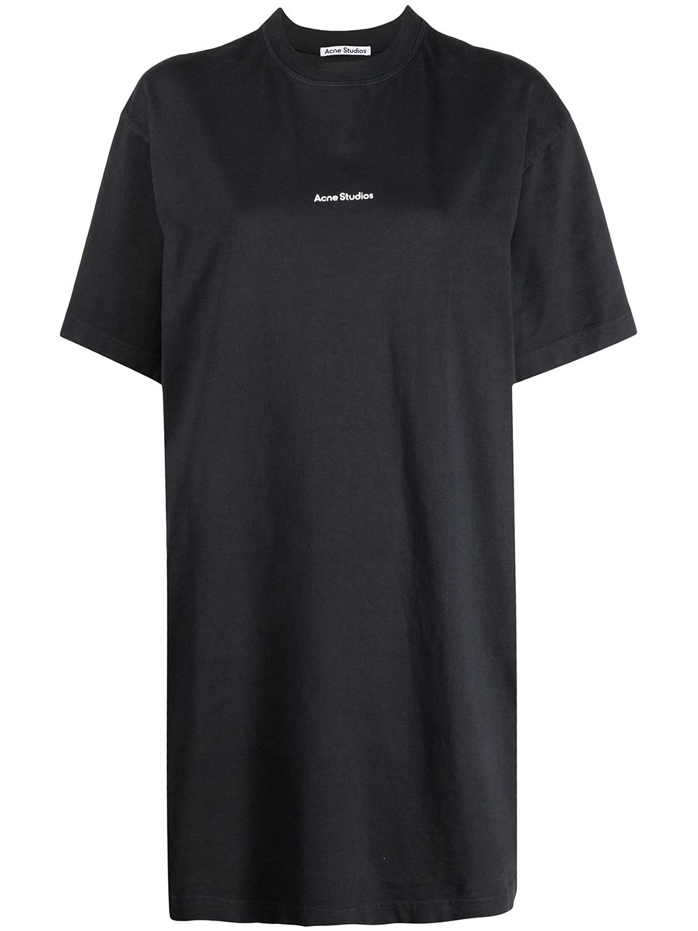 Acne Studios logo print T-shirt dress - Grey von Acne Studios