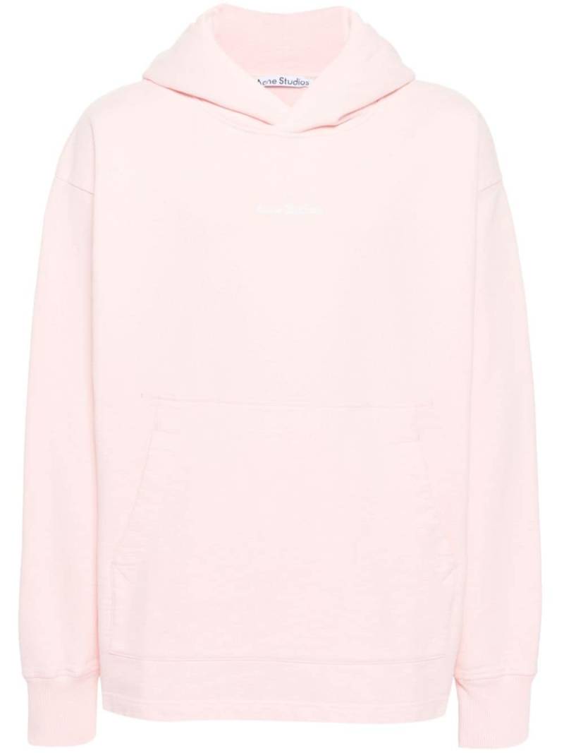Acne Studios logo-print cotton hoodie - Pink von Acne Studios