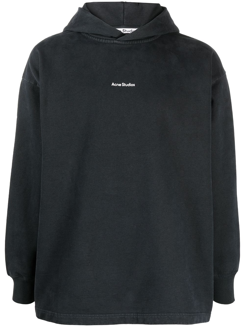 Acne Studios logo-print hoodie - Black von Acne Studios