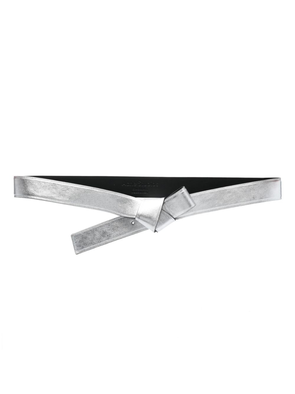 Acne Studios metallic-effect leather belt - Silver von Acne Studios