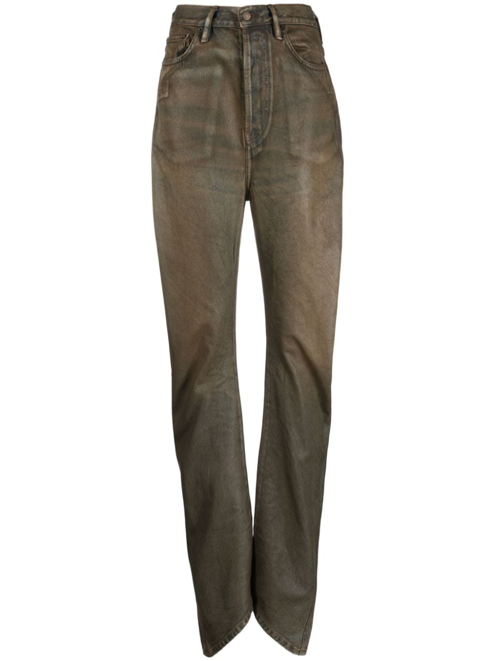Acne Studios relaxed fit coated jeans - Brown von Acne Studios