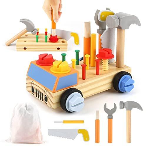 Werkzeug Kinder Spielzeug，kinderwerkzeug Holzspielzeug Motorikspielzeug Mit Aufbewahrungstasche Unisex Multicolor ONE SIZE von Activity-board