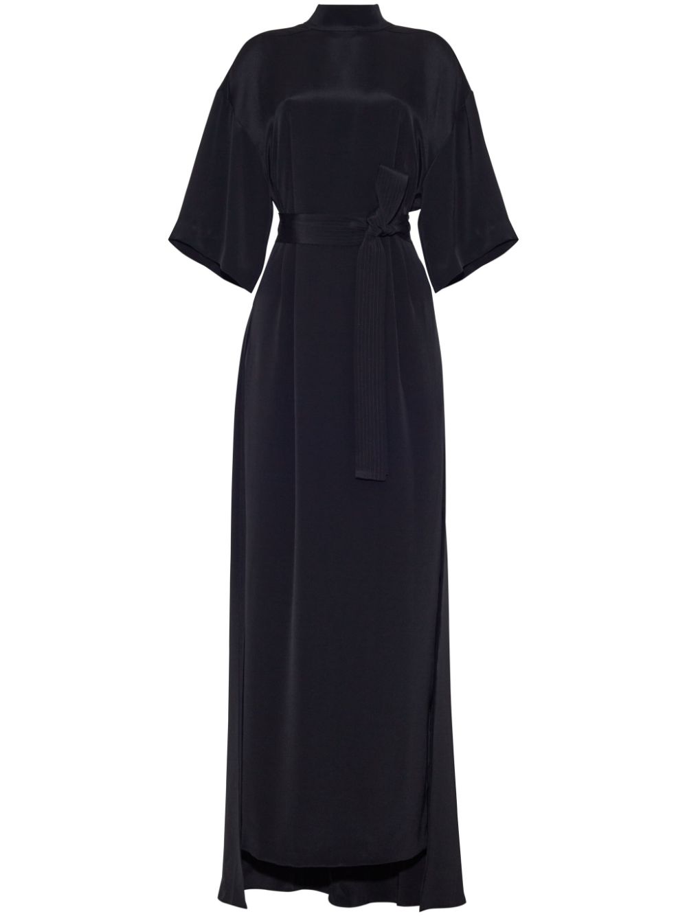 Adam Lippes Cape tied silk gown - Black von Adam Lippes