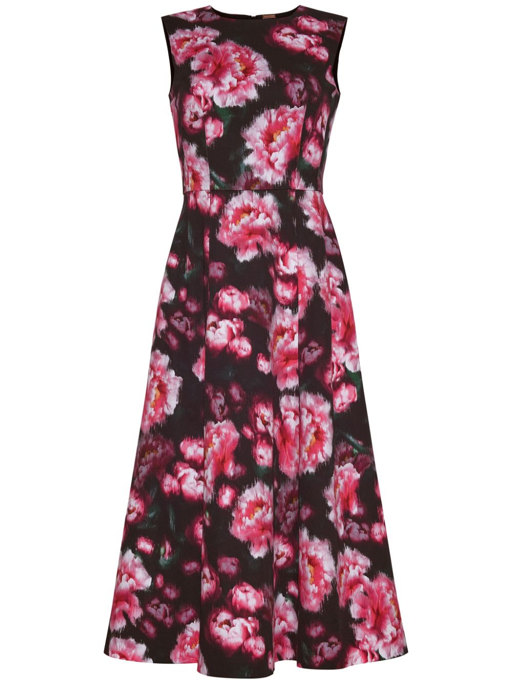 Adam Lippes Eloise floral-print flared dress - Black von Adam Lippes