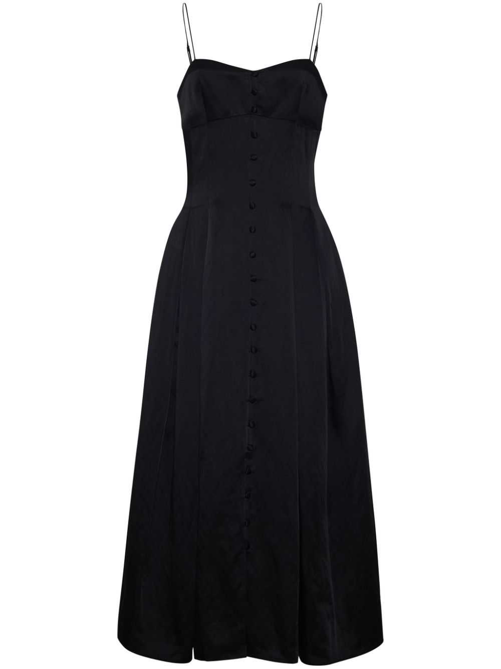 Adam Lippes Rickie satin midi dress - Black von Adam Lippes