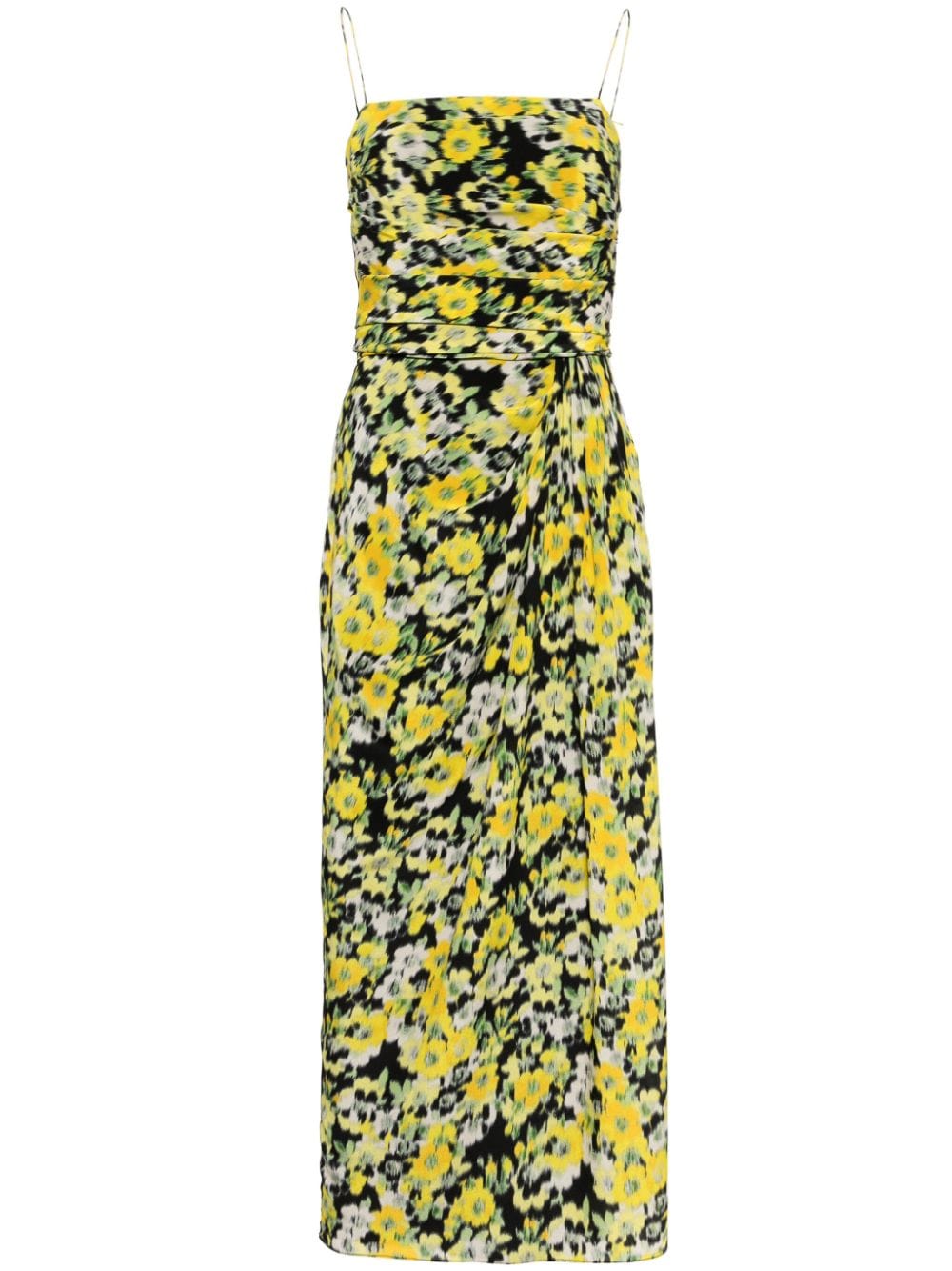 Adam Lippes floral-print midi dress - Yellow von Adam Lippes