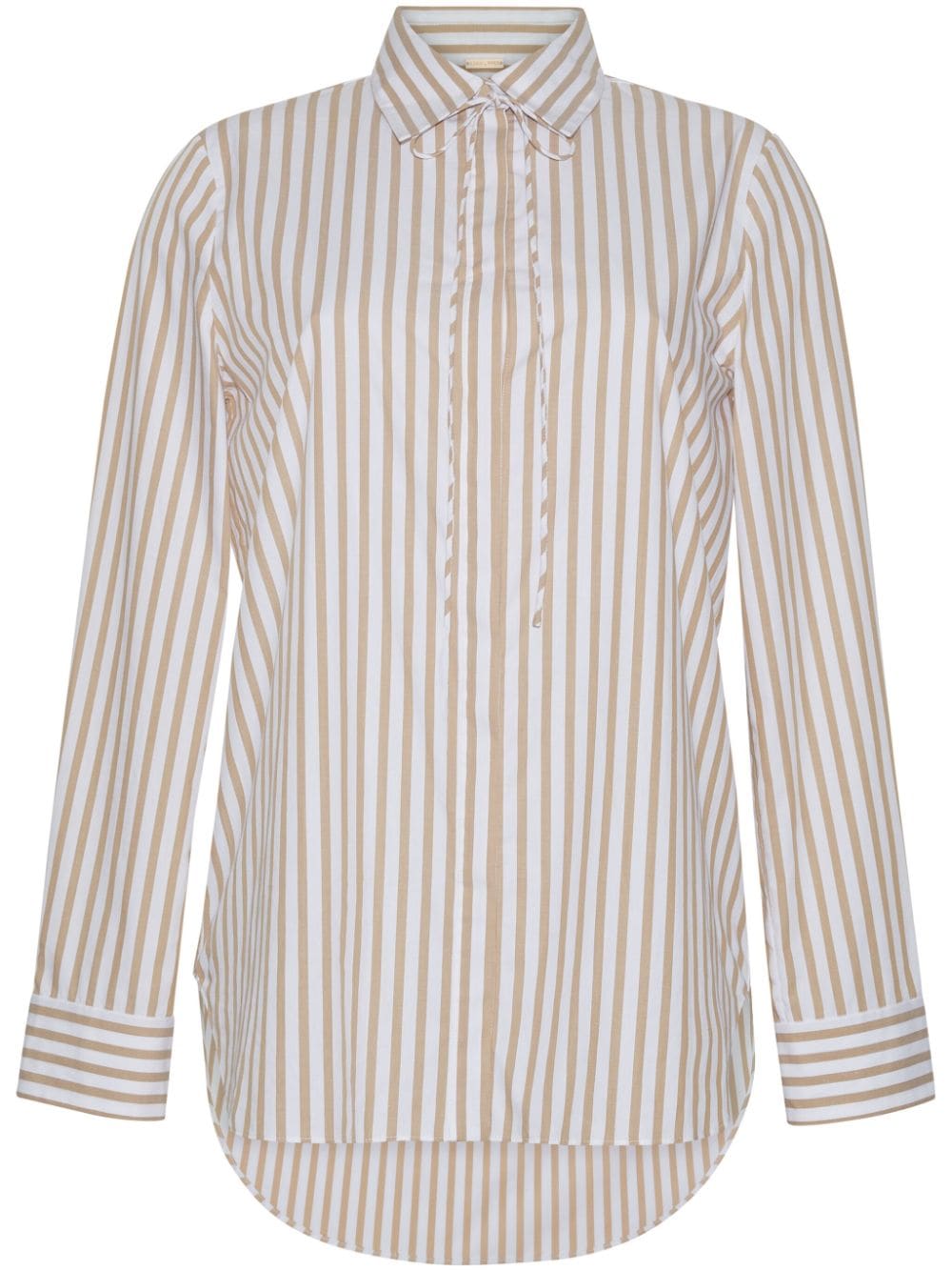 Adam Lippes striped cotton-poplin shirt - White von Adam Lippes