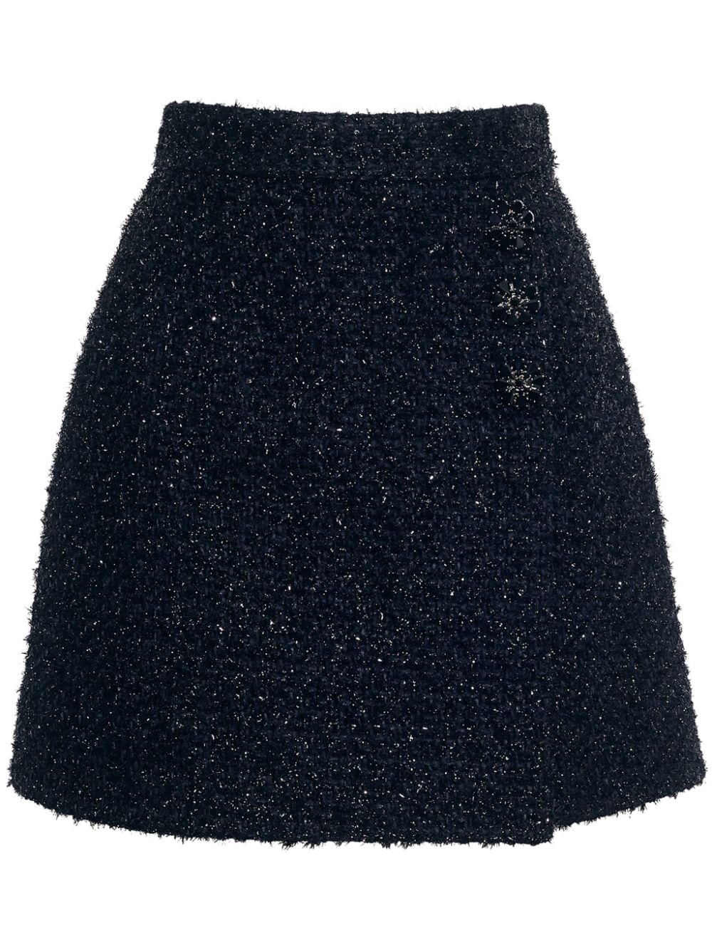 Adam Lippes tweed wrap miniskirt - Black von Adam Lippes