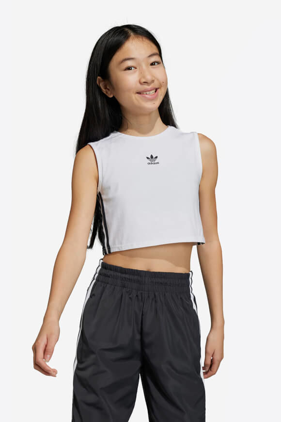 Adidas Originals Adicolor Crop Tanktop | White | Mädchen  | 164 von Adidas Originals