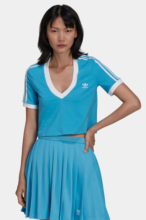 Adidas Originals Crop T-Shirt | App Sky Rush | Damen  | 40 von Adidas Originals