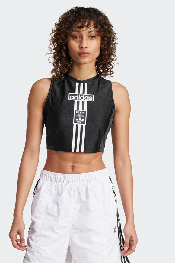 Adidas Originals Crop Top | Black | Damen  | S von Adidas Originals