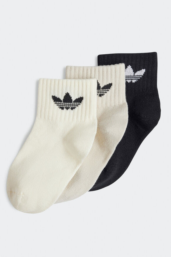 Adidas Originals Dreierpack Socken | Black + Cream White + Alumina | Jungen | EU34-36 Adidas Originals Dreierpack Socken | Black + Cream White + Alumina | Jungen | EU34-36 von Adidas Originals