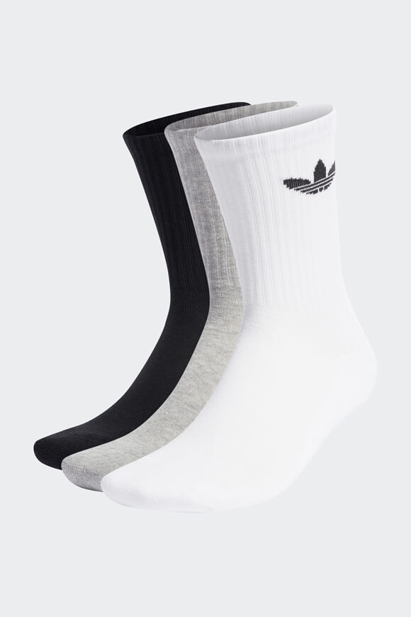 Adidas Originals Dreierpack Socken | White + Medium Grey Heather + Black | unisex | EU43-45 Adidas Originals Dreierpack Socken | White + Medium Grey Heather + Black | unisex | EU43-45 von Adidas Originals