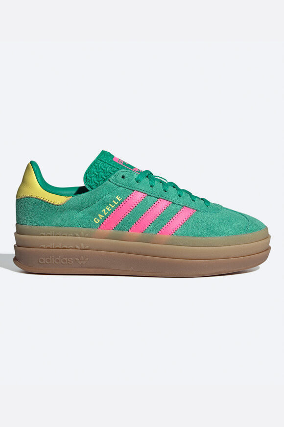 Adidas Originals Gazelle Bold Plateau Sneaker | Court Green + Lucid Pink + Pure Sulfur | Damen  | EU36 2/3 von Adidas Originals