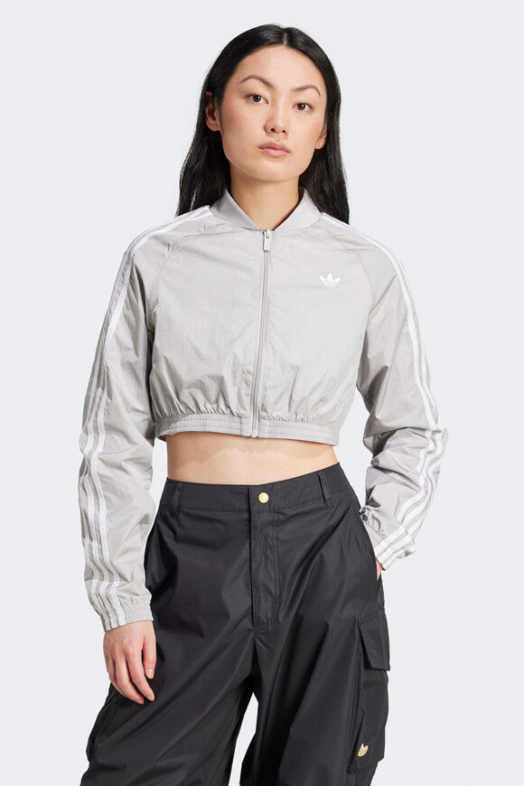 Adidas Originals Teamgeist Crop Trainingsjacke | Grey Two | Damen  | XS von Adidas Originals