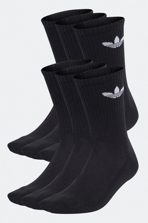 Adidas Originals Trefoil Sechserpack Socken | Black | unisex  | EU43-45 von Adidas Originals