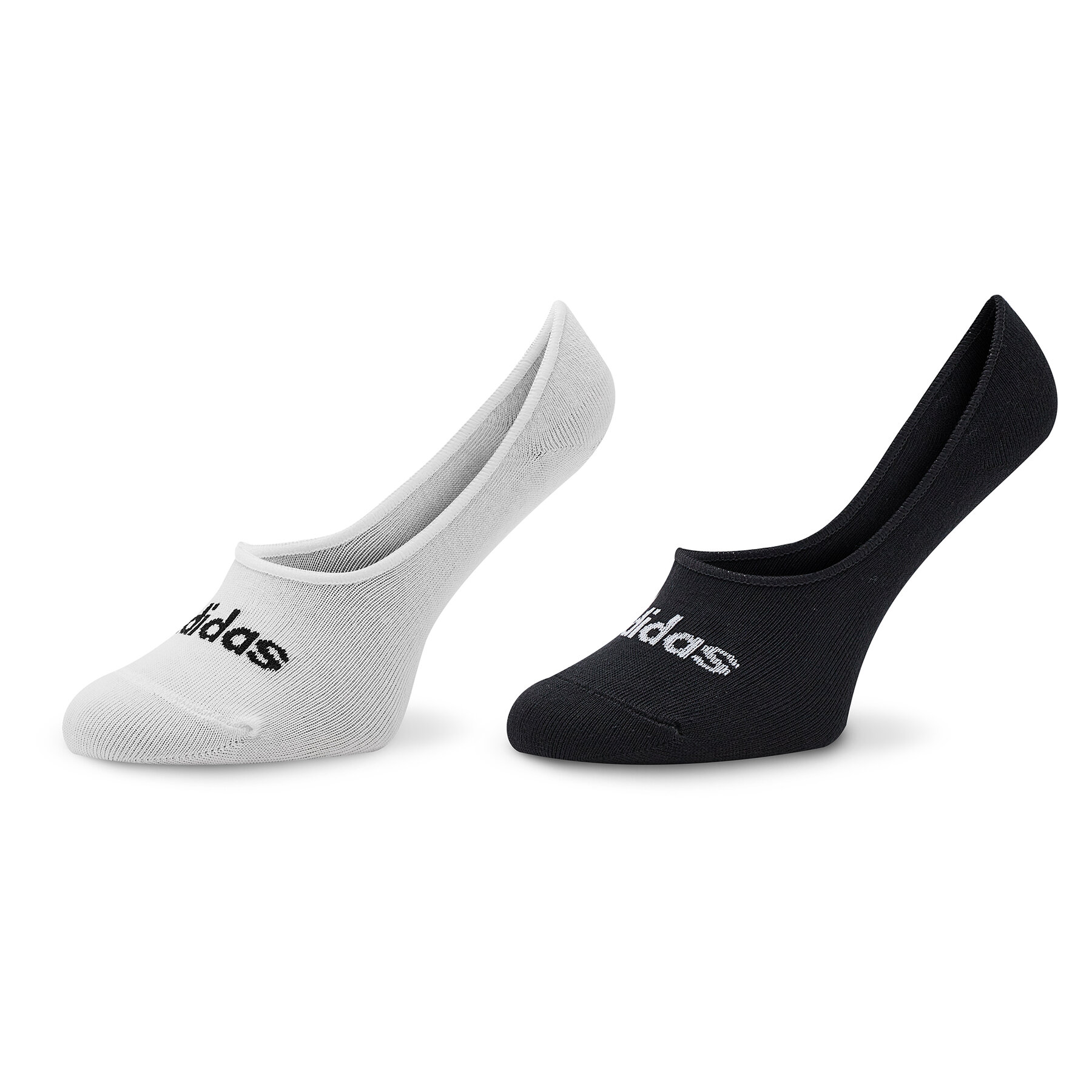 2er-Set Unisex-Sneakersocken adidas Thin Linear Ballerina IC1295 White/Black von Adidas