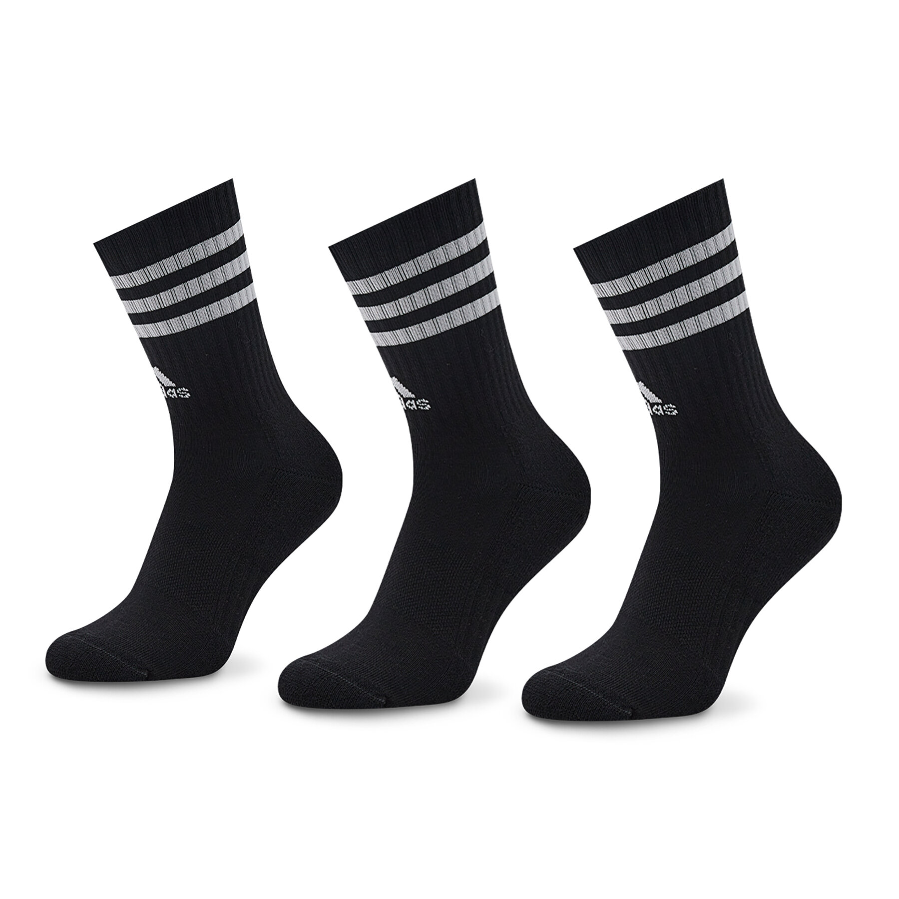 3er-Set hohe Unisex-Socken adidas 3-Stripes IC1321 Black/White von Adidas
